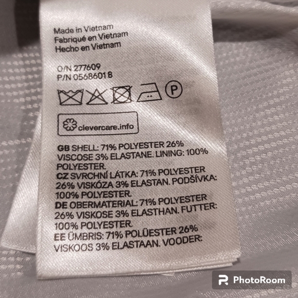 H&M Fitted Blazer Navy White Dot - Picture 9 of 11